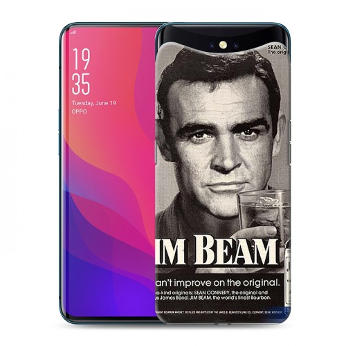 Дизайнерский силиконовый чехол для OPPO Find X Jim Beam