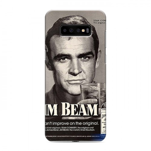Дизайнерский пластиковый чехол для Samsung Galaxy S10 Plus Jim Beam