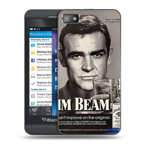 Дизайнерский пластиковый чехол для BlackBerry Z10 Jim Beam