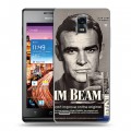 Дизайнерский пластиковый чехол для Huawei Ascend P1 Jim Beam