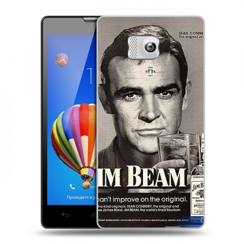 Дизайнерский пластиковый чехол для Huawei Honor 3 Jim Beam