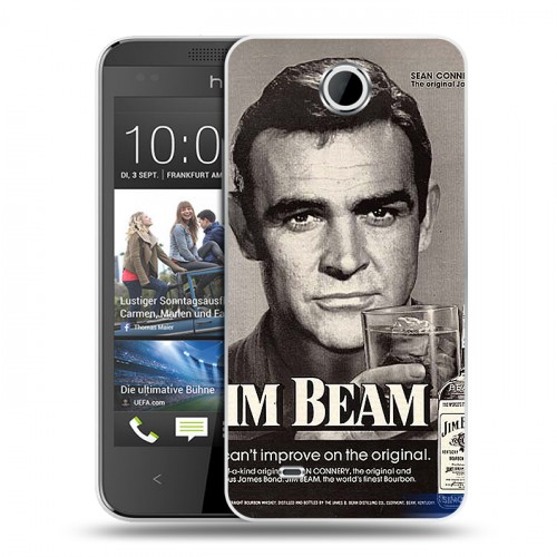 Дизайнерский пластиковый чехол для HTC Desire 300 Jim Beam