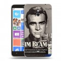 Дизайнерский пластиковый чехол для Nokia Lumia 1320 Jim Beam