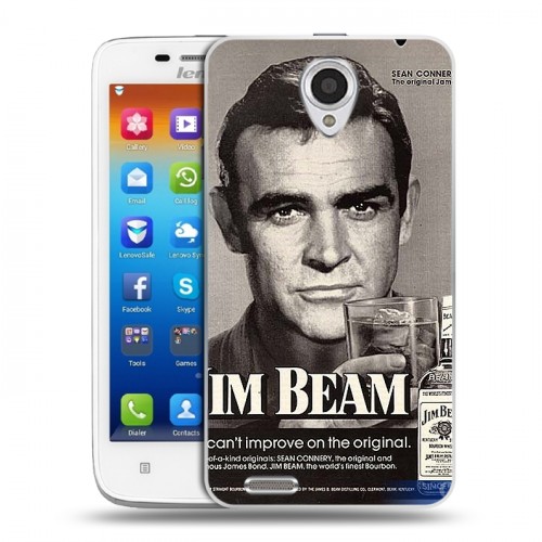 Дизайнерский пластиковый чехол для Lenovo S650 Ideaphone Jim Beam