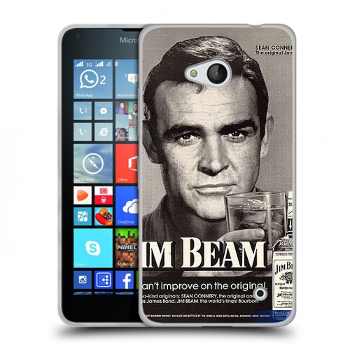 Дизайнерский пластиковый чехол для Microsoft Lumia 640 Jim Beam