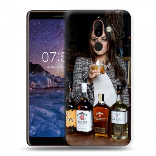 Дизайнерский пластиковый чехол для Nokia 7 Plus Jim Beam