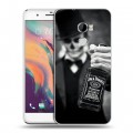 Дизайнерский пластиковый чехол для HTC One X10 Jack Daniels