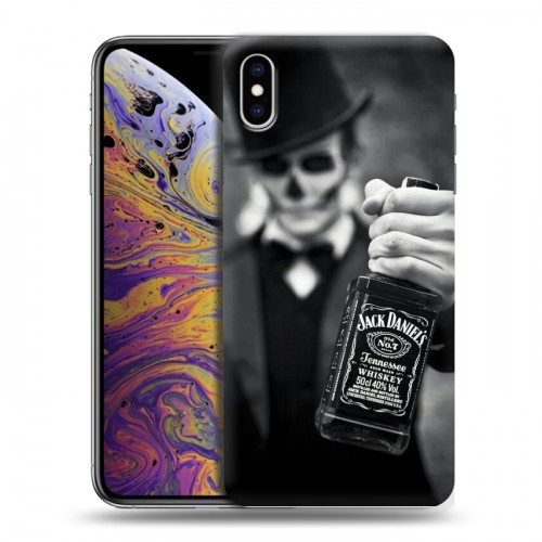 Дизайнерский силиконовый чехол для Iphone Xs Max Jack Daniels