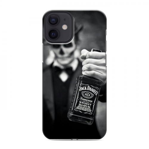 Дизайнерский силиконовый с усиленными углами чехол для Iphone 12 Mini Jack Daniels