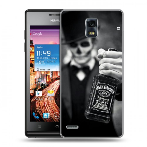 Дизайнерский пластиковый чехол для Huawei Ascend P1 Jack Daniels