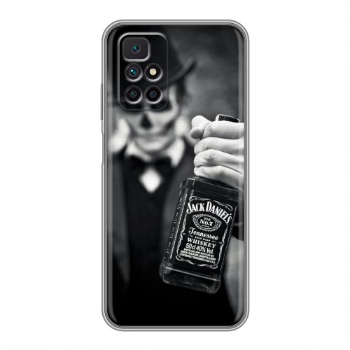 Дизайнерский силиконовый с усиленными углами чехол для Xiaomi Redmi 10 Jack Daniels