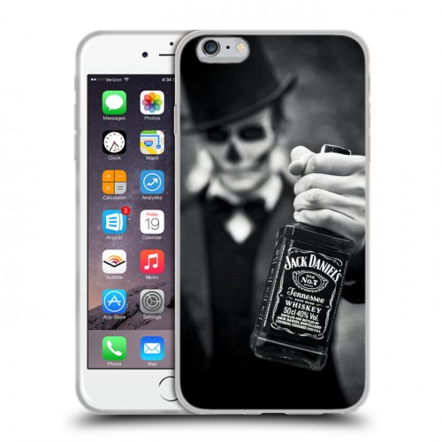 Дизайнерский силиконовый чехол для Iphone 6 Plus/6s Plus Jack Daniels