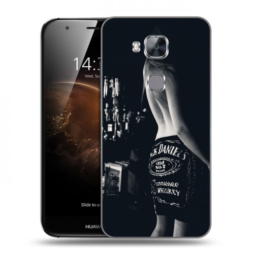 Дизайнерский пластиковый чехол для Huawei G8 Jack Daniels