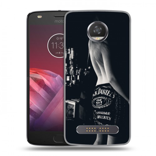 Дизайнерский пластиковый чехол для Motorola Moto Z2 Play Jack Daniels