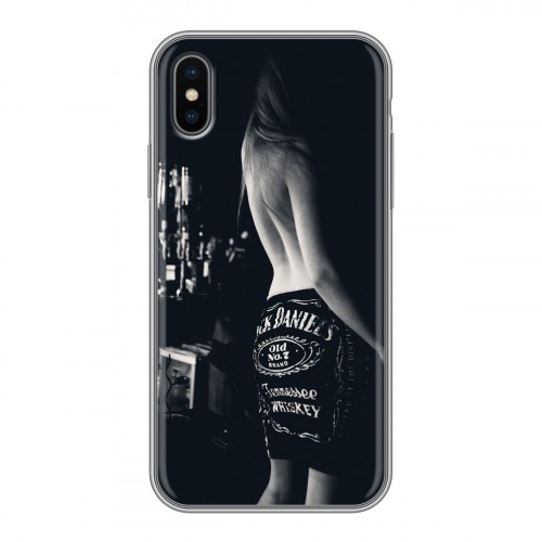 Дизайнерский силиконовый чехол для Iphone x10 Jack Daniels