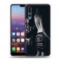 Дизайнерский силиконовый с усиленными углами чехол для Huawei P20 Pro Jack Daniels