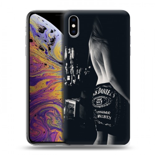 Дизайнерский силиконовый чехол для Iphone Xs Max Jack Daniels