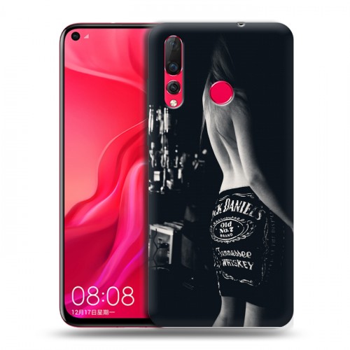 Дизайнерский пластиковый чехол для Huawei Nova 4 Jack Daniels