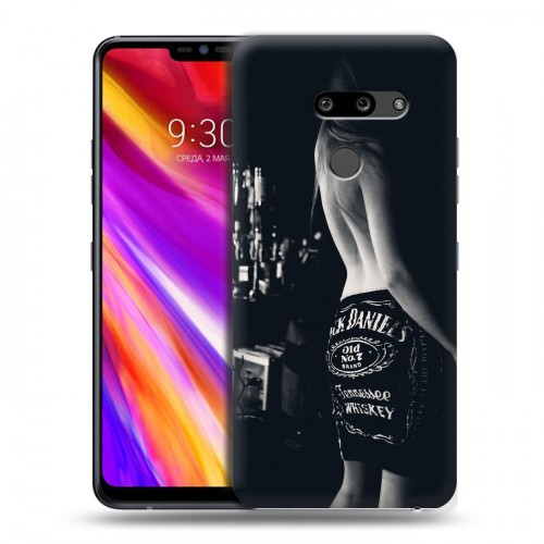 Дизайнерский пластиковый чехол для LG G8 ThinQ Jack Daniels