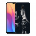 Дизайнерский силиконовый с усиленными углами чехол для Xiaomi RedMi 8A Jack Daniels