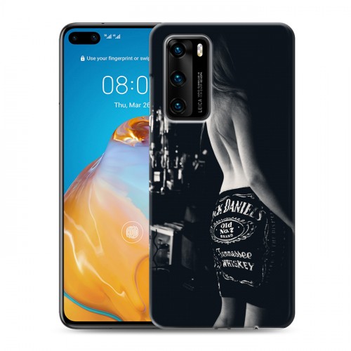 Дизайнерский пластиковый чехол для Huawei P40 Jack Daniels