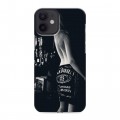 Дизайнерский силиконовый с усиленными углами чехол для Iphone 12 Mini Jack Daniels