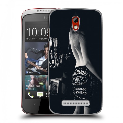 Дизайнерский пластиковый чехол для HTC Desire 500 Jack Daniels