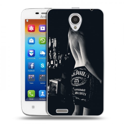 Дизайнерский пластиковый чехол для Lenovo S650 Ideaphone Jack Daniels