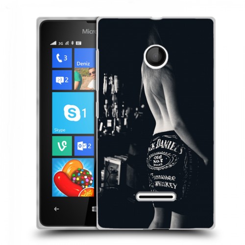 Дизайнерский пластиковый чехол для Microsoft Lumia 435 Jack Daniels