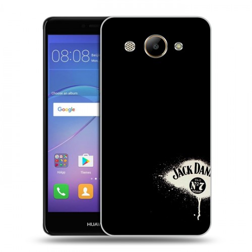 Дизайнерский пластиковый чехол для Huawei Y3 (2017) Jack Daniels