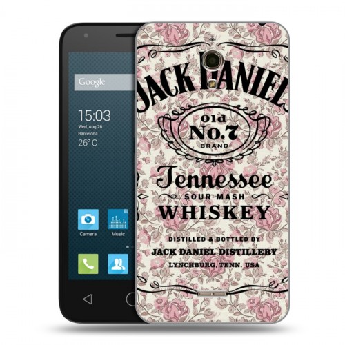 Дизайнерский силиконовый чехол для Alcatel One Touch Pixi 4 (6) Jack Daniels
