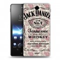 Дизайнерский пластиковый чехол для Sony Xperia TX Jack Daniels