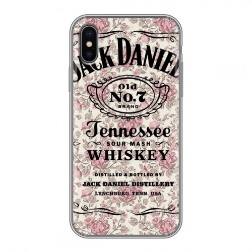 Дизайнерский силиконовый чехол для Iphone x10 Jack Daniels