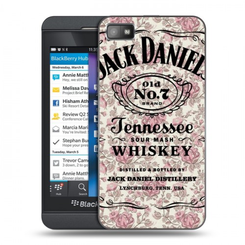 Дизайнерский пластиковый чехол для BlackBerry Z10 Jack Daniels