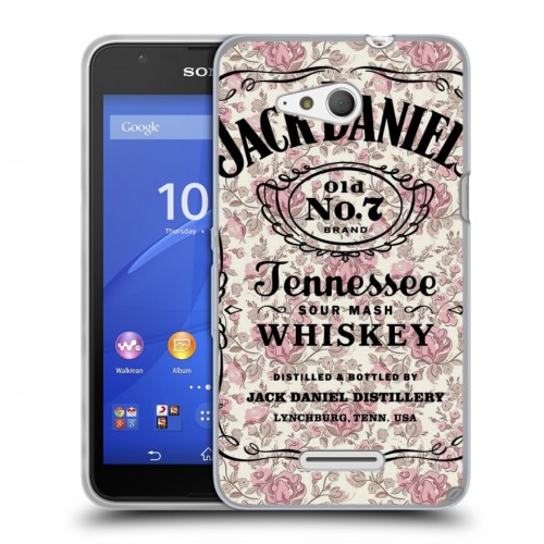 Дизайнерский пластиковый чехол для Sony Xperia E4g Jack Daniels