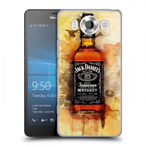 Дизайнерский пластиковый чехол для Microsoft Lumia 950 Jack Daniels