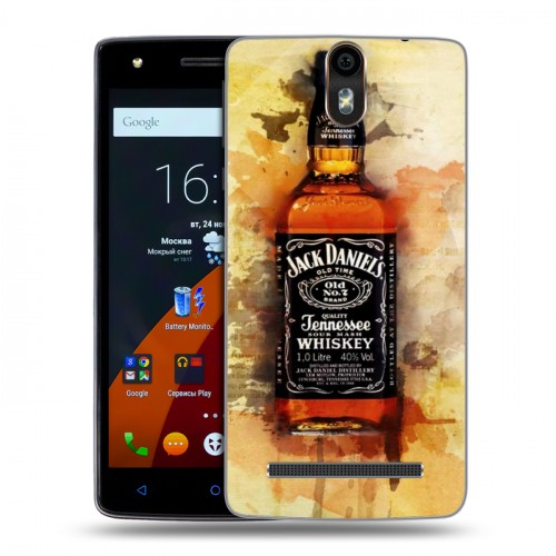 Дизайнерский силиконовый чехол для Wileyfox Storm Jack Daniels