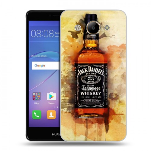 Дизайнерский пластиковый чехол для Huawei Y3 (2017) Jack Daniels