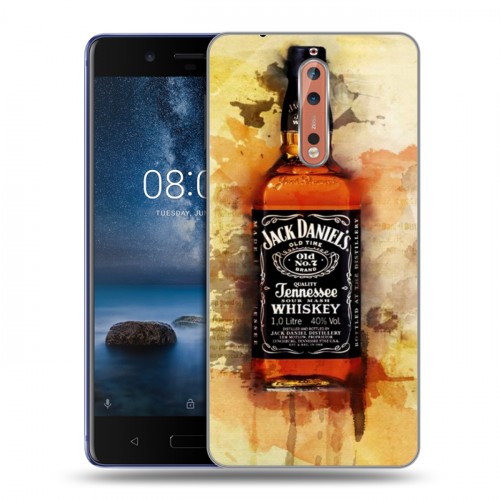 Дизайнерский пластиковый чехол для Nokia 8 Jack Daniels