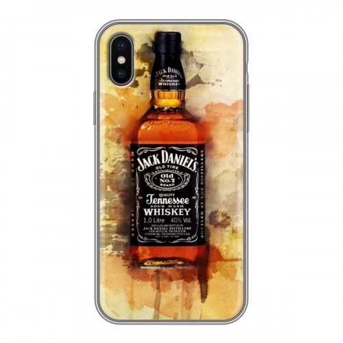 Дизайнерский силиконовый чехол для Iphone x10 Jack Daniels