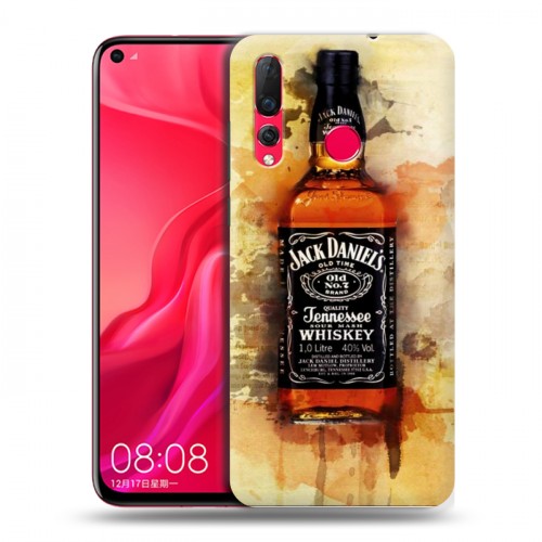 Дизайнерский пластиковый чехол для Huawei Nova 4 Jack Daniels