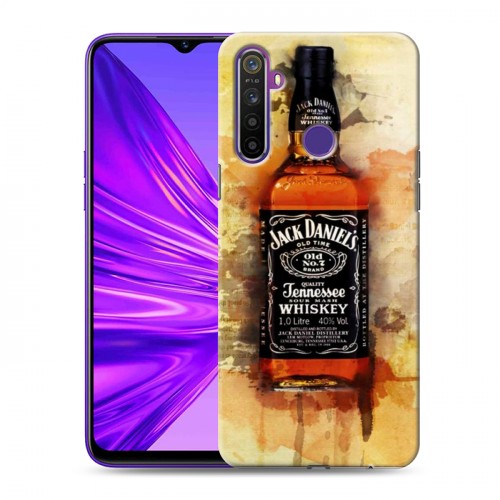 Дизайнерский силиконовый чехол для Realme 5 Jack Daniels