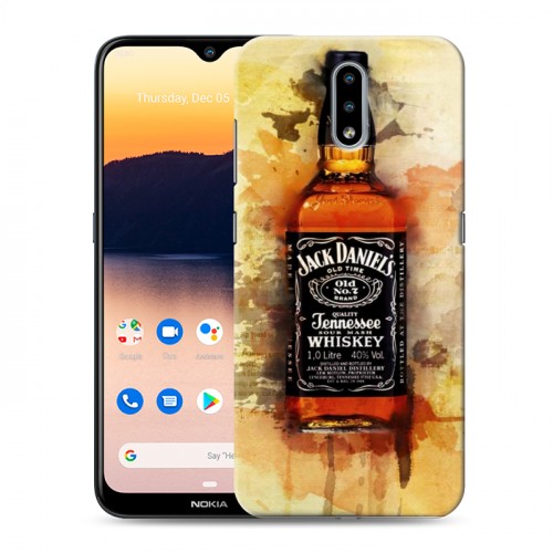 Дизайнерский силиконовый с усиленными углами чехол для Nokia 2.3 Jack Daniels