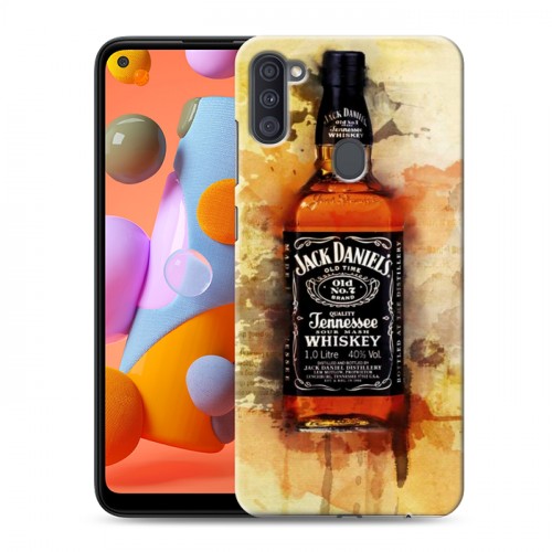 Дизайнерский силиконовый с усиленными углами чехол для Samsung Galaxy A11 Jack Daniels