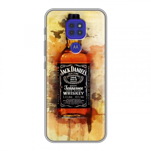 Дизайнерский силиконовый чехол для Motorola Moto G9 Play Jack Daniels