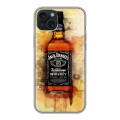 Дизайнерский силиконовый чехол для Iphone 15 Plus Jack Daniels