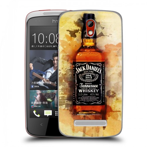 Дизайнерский пластиковый чехол для HTC Desire 500 Jack Daniels