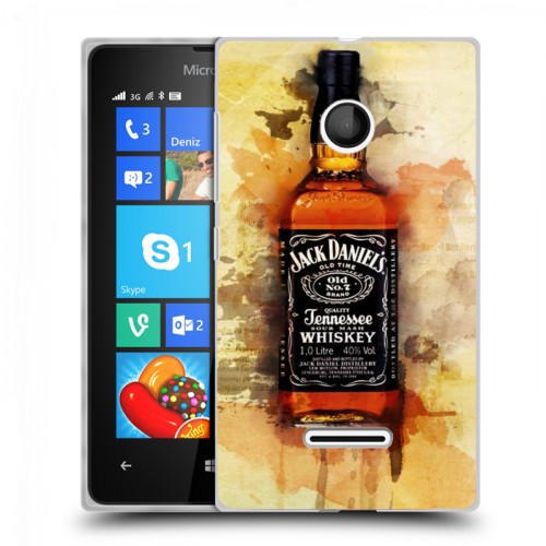 Дизайнерский пластиковый чехол для Microsoft Lumia 435 Jack Daniels