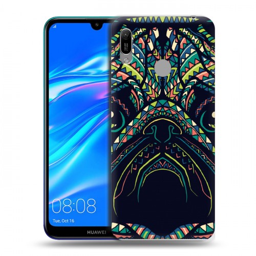 Дизайнерский пластиковый чехол для Huawei Y6 (2019) Животные ацтеков