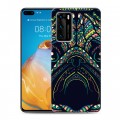 Дизайнерский силиконовый с усиленными углами чехол для Huawei P40 Животные ацтеков